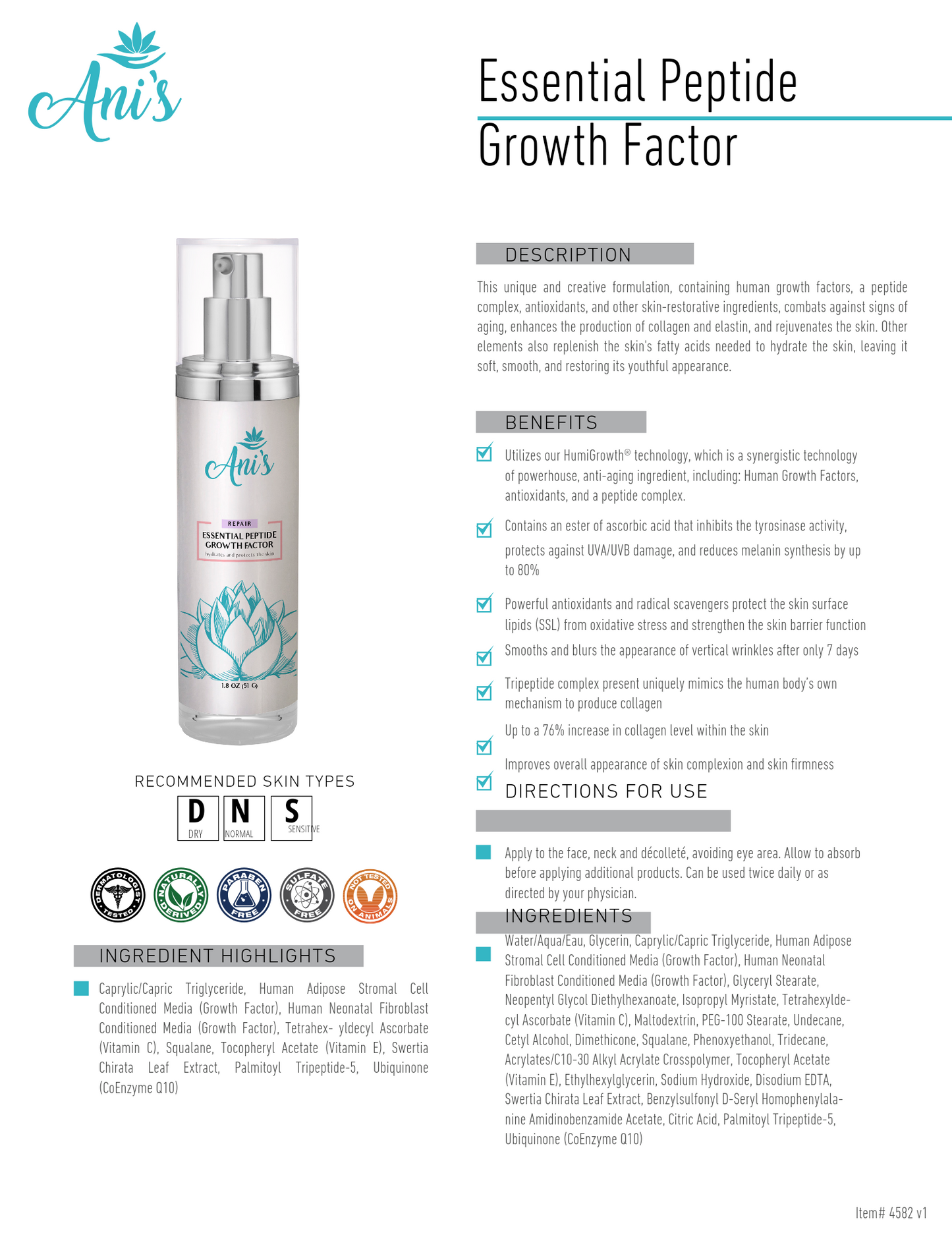 ESSENTIAL PEPTIDE GROWTH FACTOR