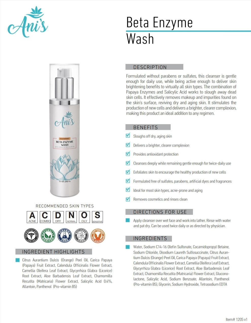 BETA ENZYME WASH