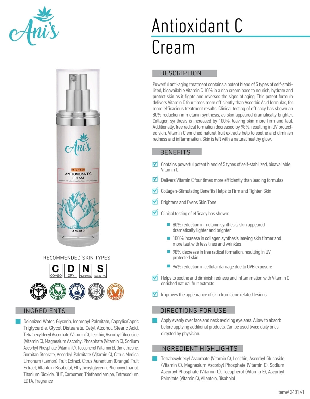 ANTIOXIDANT C CREAM