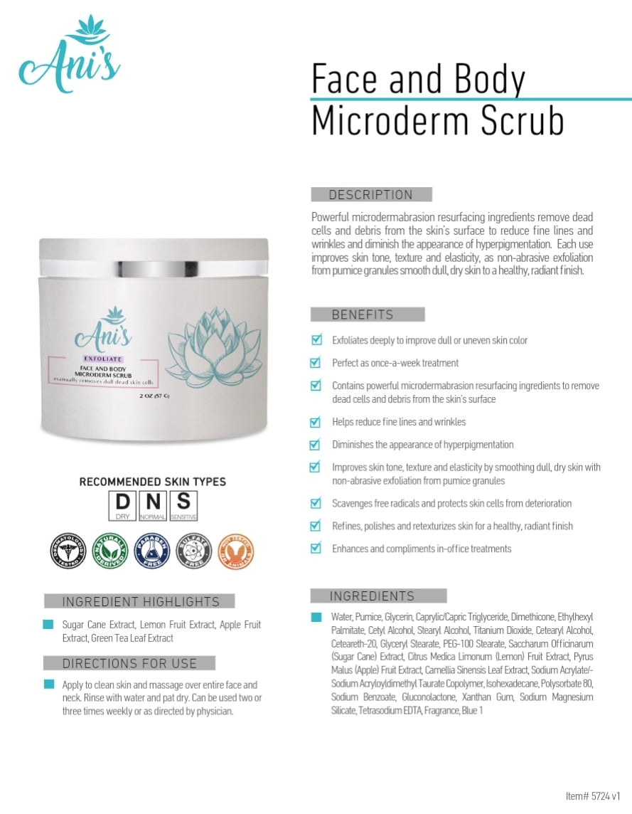 FACE AND BODY MICRODERM SCRUB