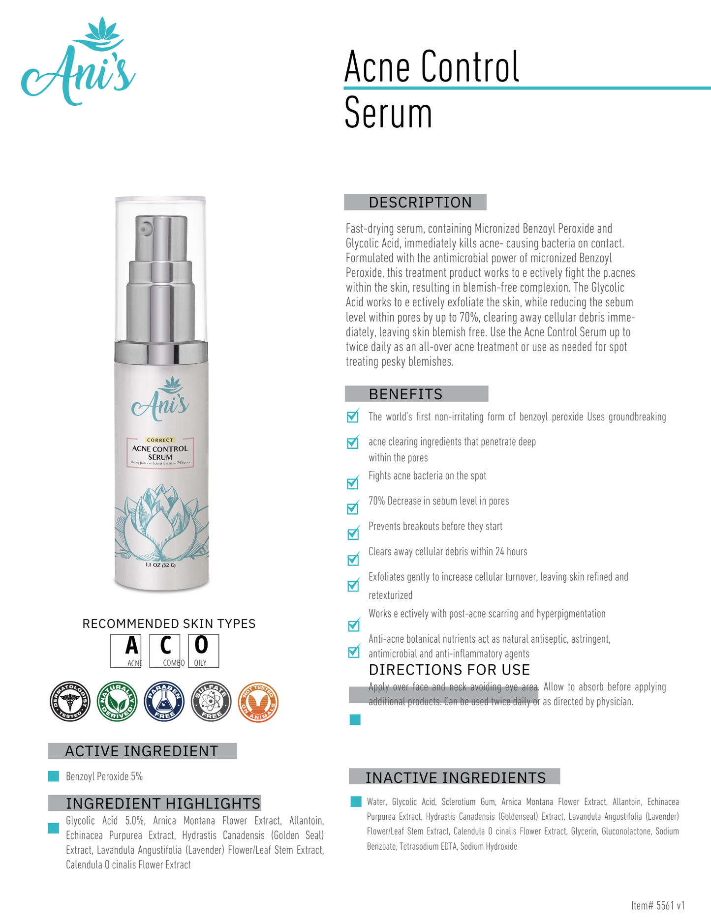 Acne Control Serum