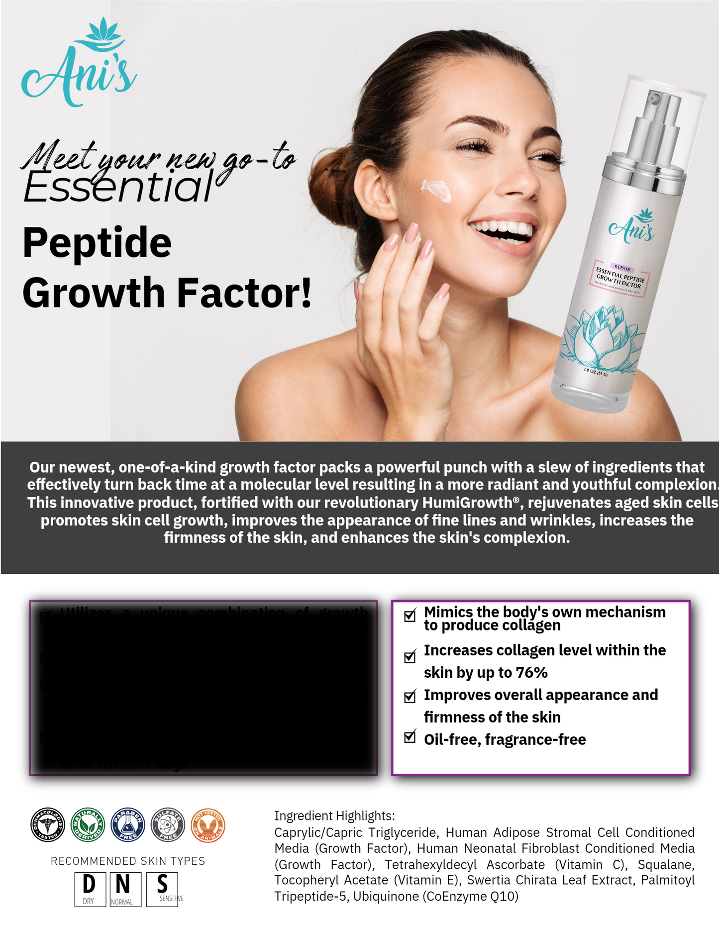 ESSENTIAL PEPTIDE GROWTH FACTOR