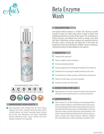 BETA ENZYME WASH