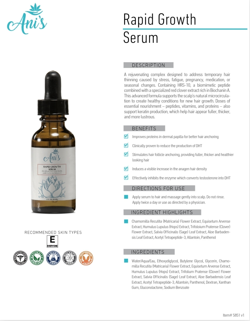 Rapid Growth
Serum