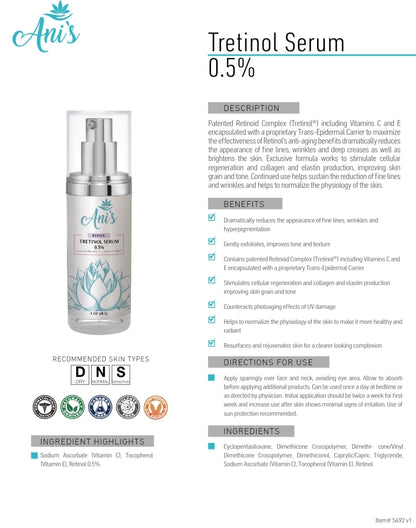 Tretinol Serum
0.5%