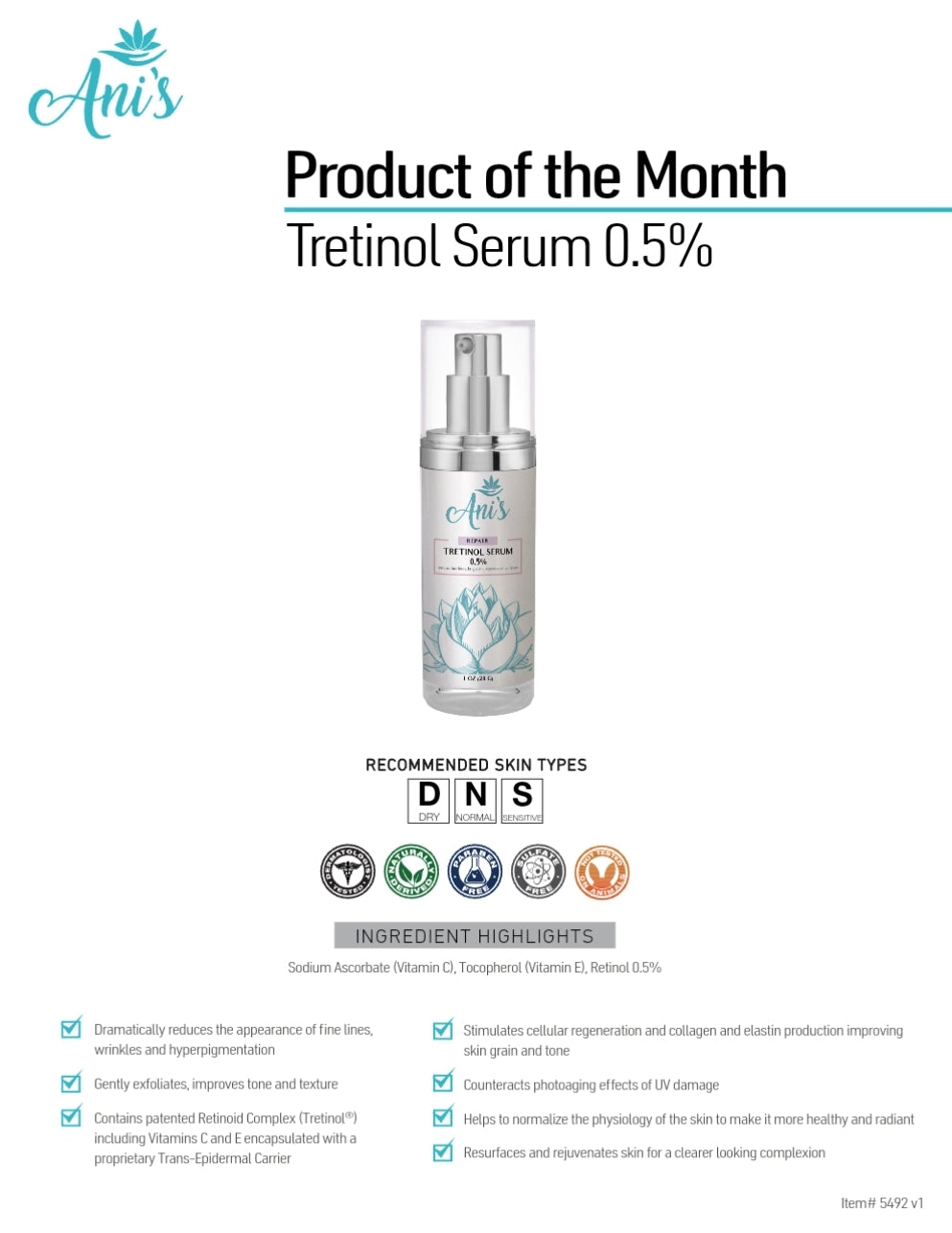 Tretinol Serum
0.5%