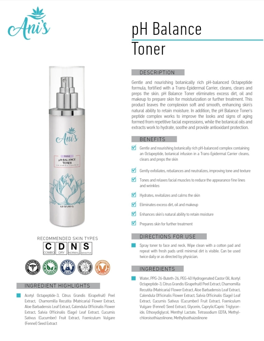 pH Balance
Toner