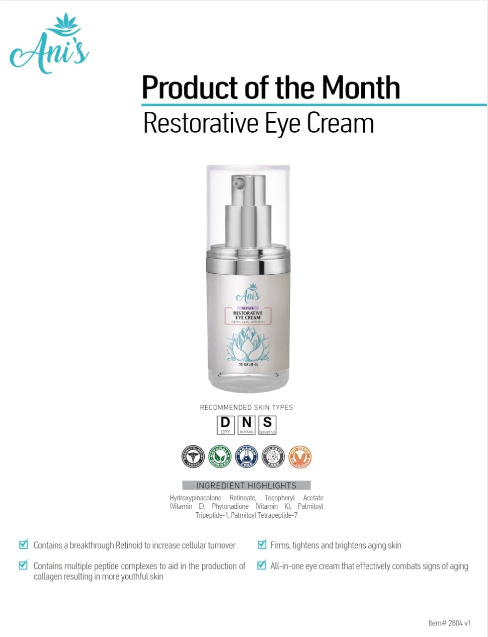 Restorative
Eye Cream